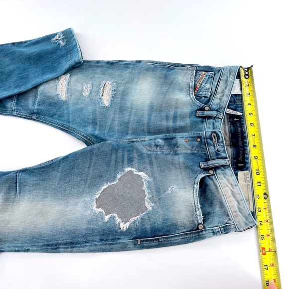 DIESEL EAZEE RELAXED BOYFRIEND LOW WAIST JEANS size 25 W 32 L made in Italy - Picture 8 of 16